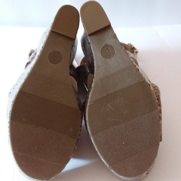 Just Fab Tan Almata Snake Print Wedge Shoes - Picture 8 of 8